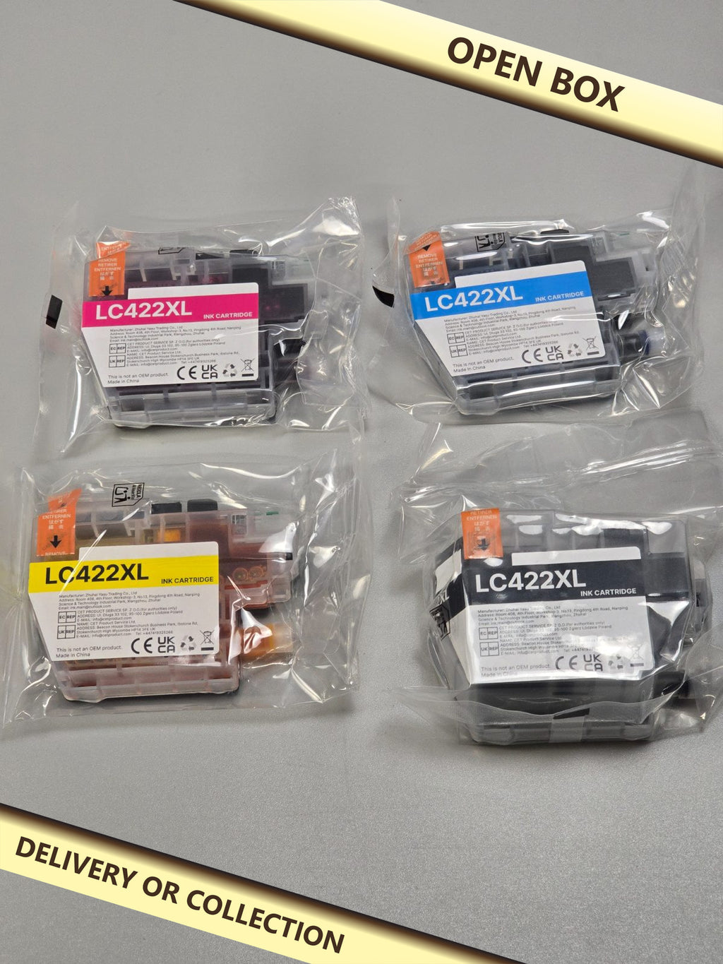 LC422XL Ink cartridges — photograph 1 — Open box; auction delivery information shown on image