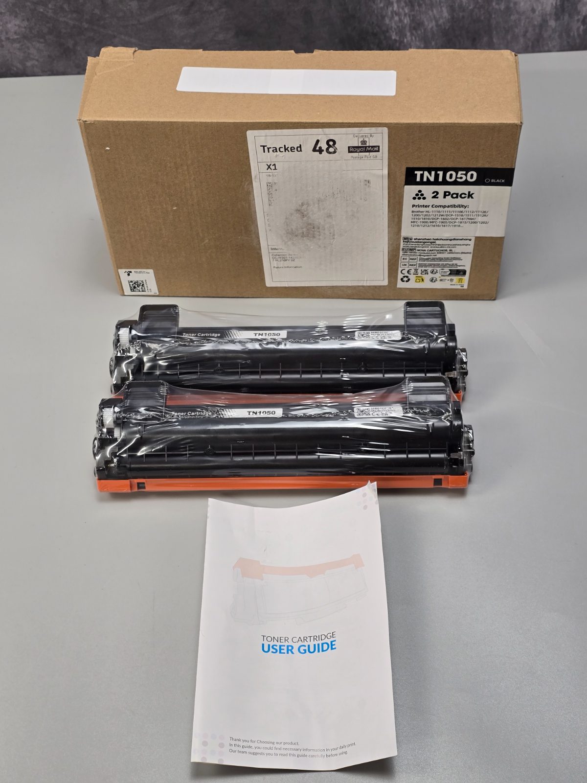 Brother TN1050 2 pack Black Toner Cartidges — photograph 1
