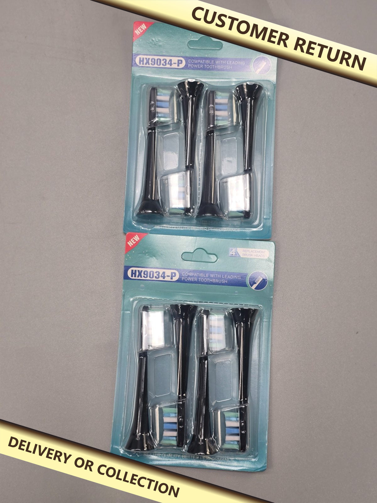 8pcs replacement electric toothbrush heads HX9034-P — photograph 1 — Customer return; auction delivery information shown on image