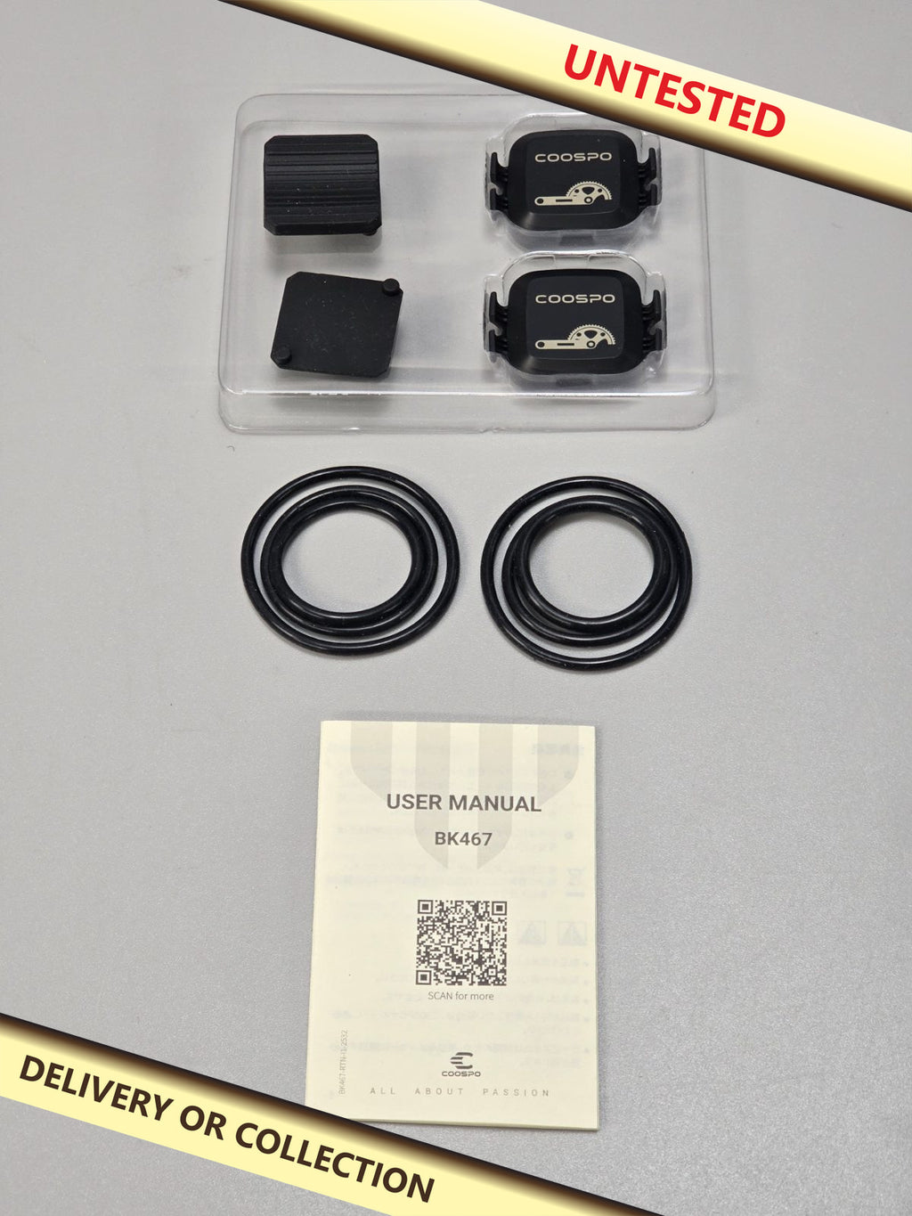 Cycling speed sensor BK467 — photograph 1 — Untested; auction delivery information shown on image