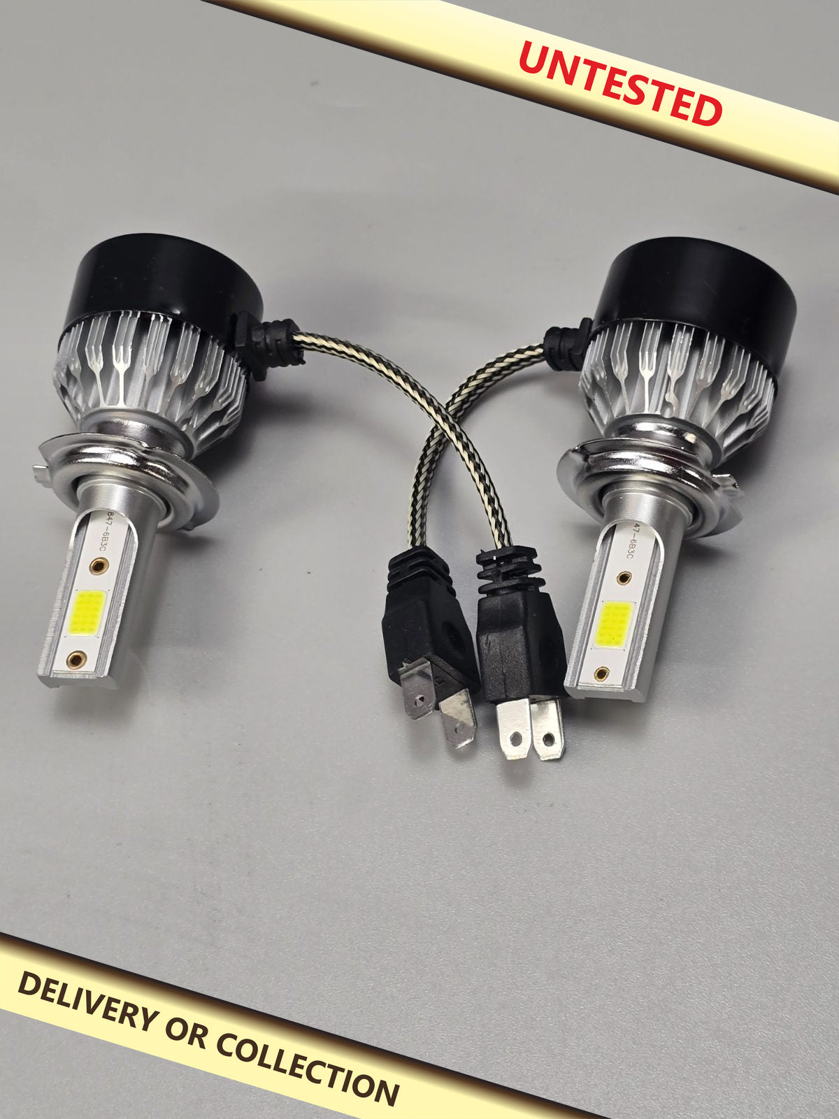 H7 Led Headlight Kit — photograph 1 — Untested; auction delivery information shown on image