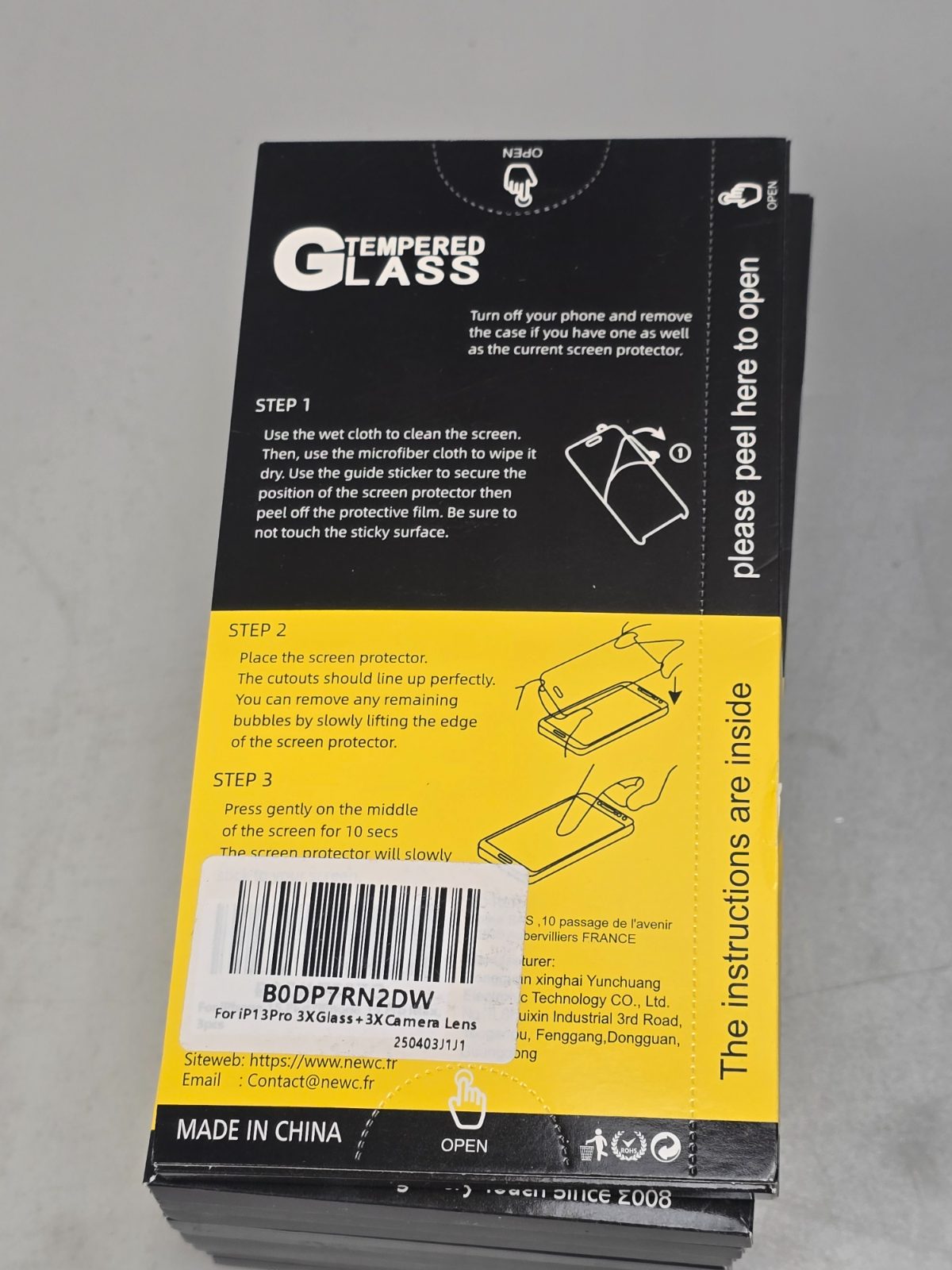 10 packs of 3x for iPhone 13 Pro Screen Protector (6.1 inches)+ 3x Camera Lens Protector — photograph 2