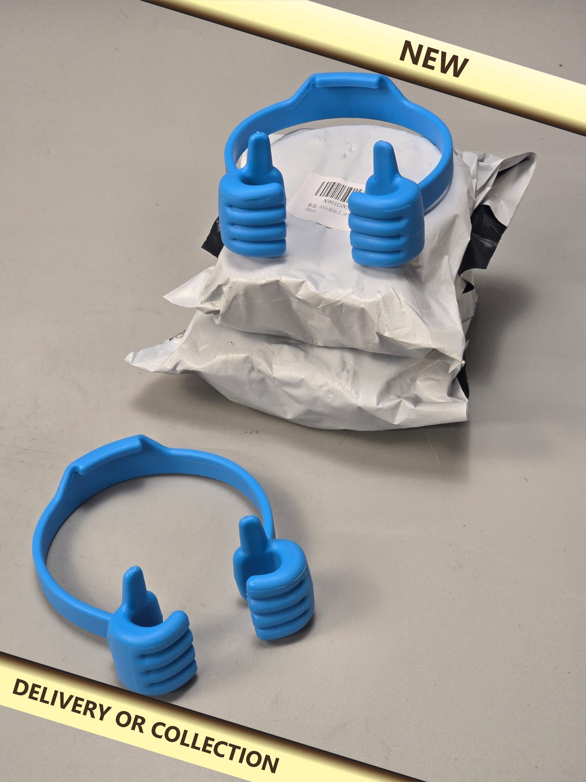 3x Thumb Up Phone Holders 2 pack - Blue — photograph 1 — New; auction delivery information shown on image