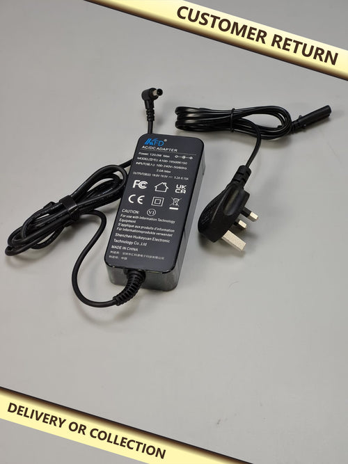 120w Laptop Power Supply 19.5v 5.2A output — photograph 1 — Customer return; auction delivery information shown on image