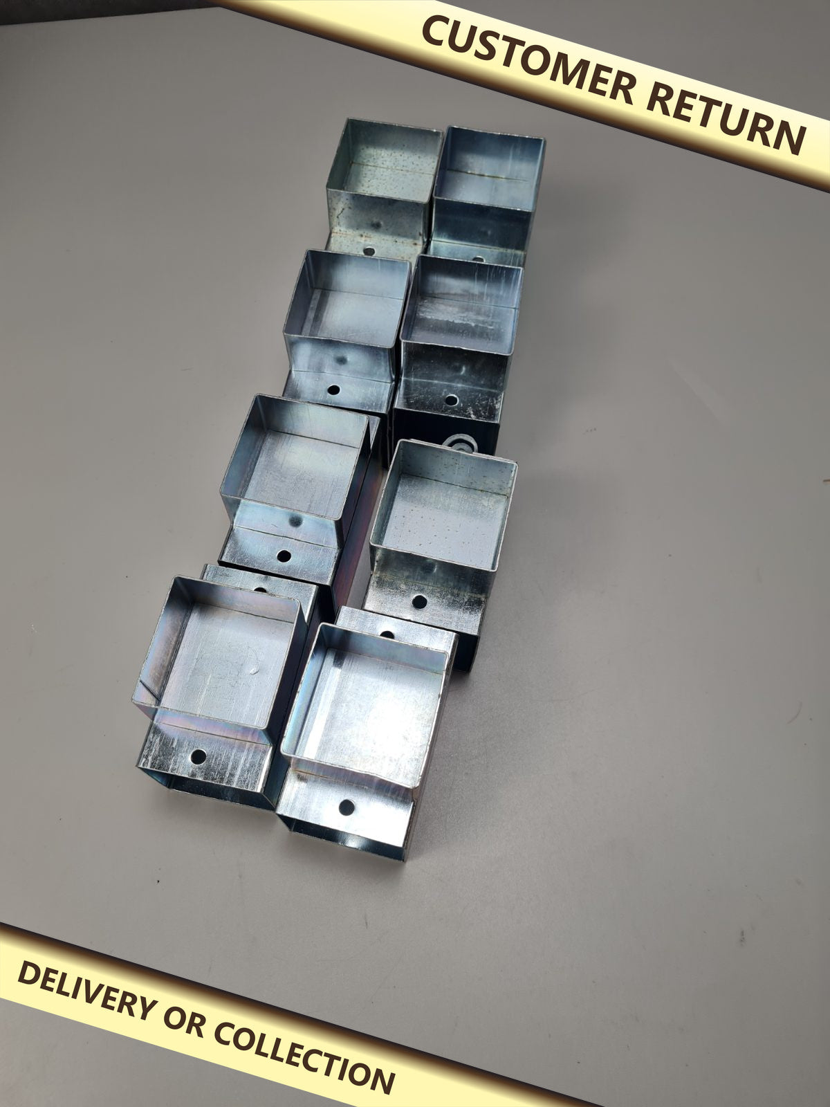 3 way gazebo  brackets  kit — photograph 1 — Customer return; auction delivery information shown on image