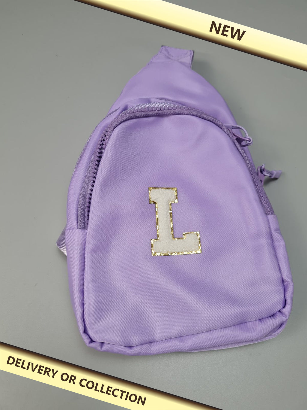 Crossbody  small personalised  bag — photograph 1 — New; auction delivery information shown on image
