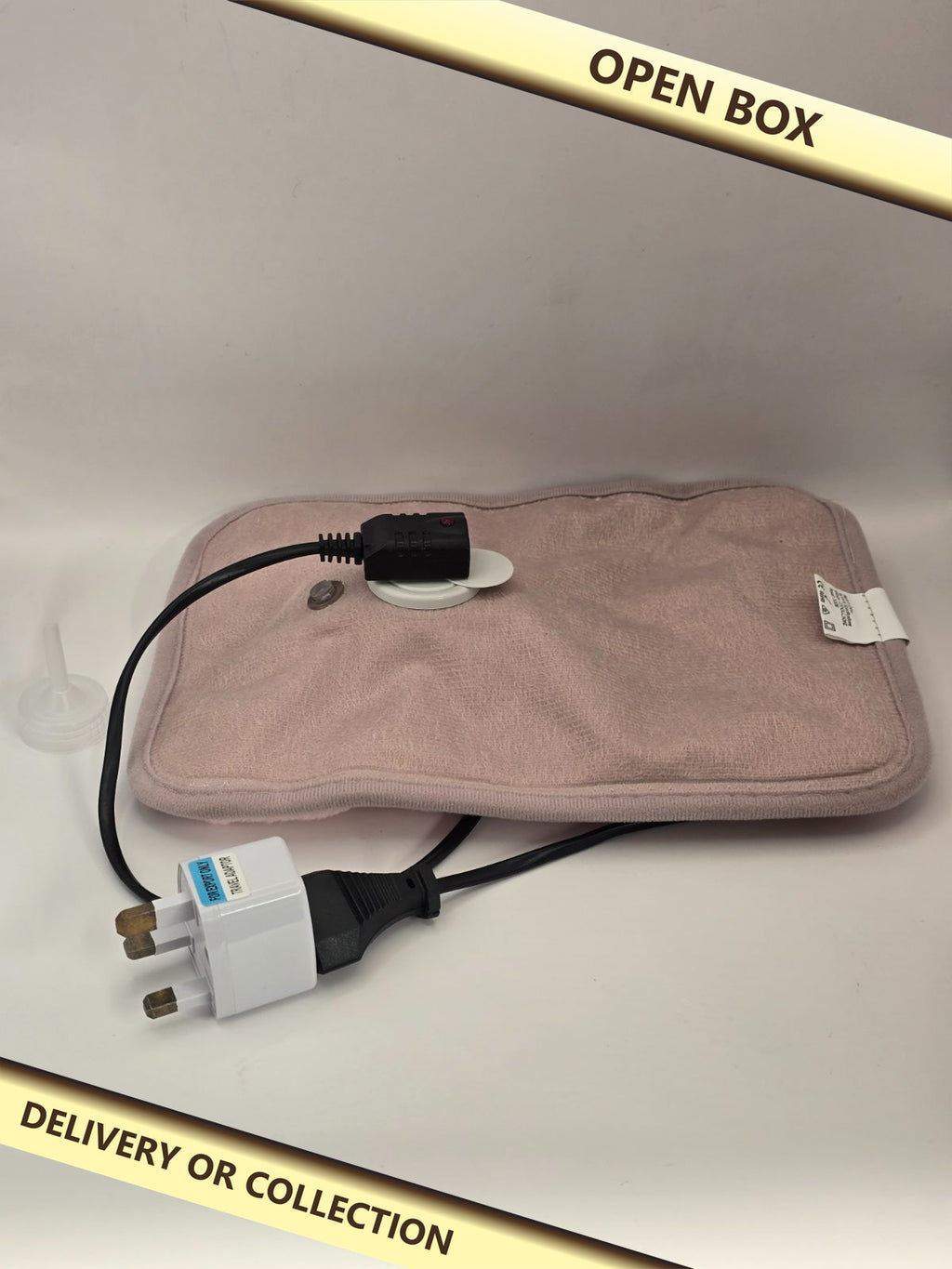 Electric Hot Water Bottle — photograph 1 — Open box; auction delivery information shown on image