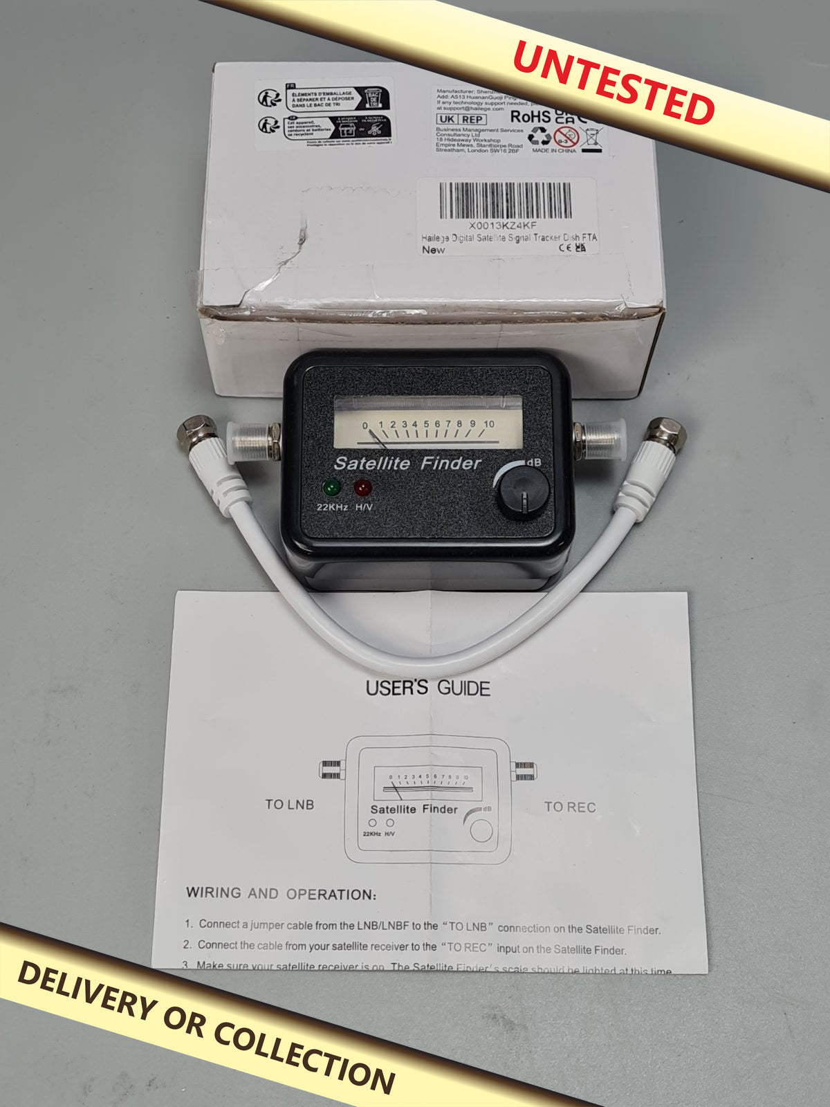 Digital Satellite Signal Tracker — photograph 1 — Untested; auction delivery information shown on image