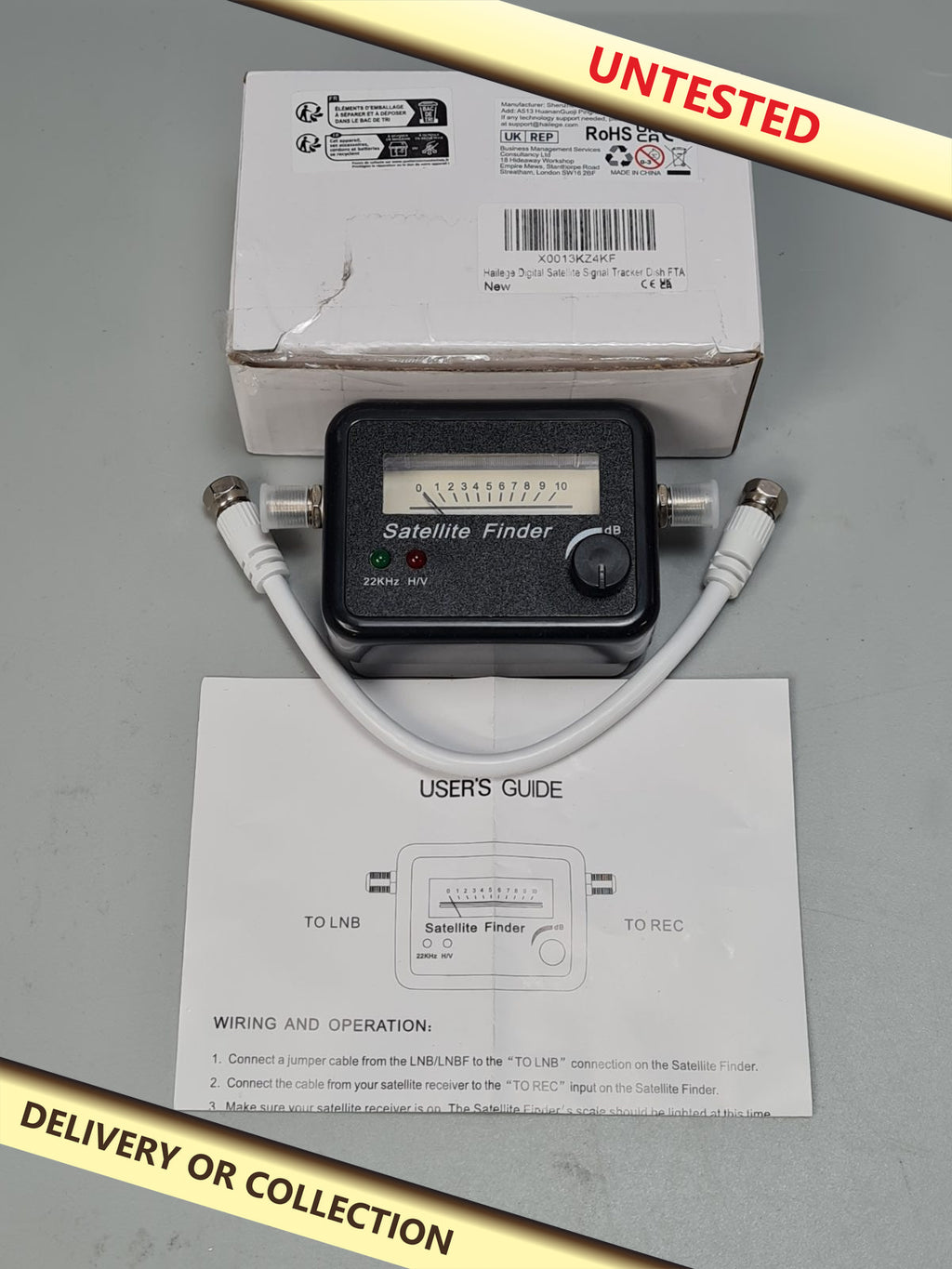Digital Satellite Signal Tracker — photograph 1 — Untested; auction delivery information shown on image