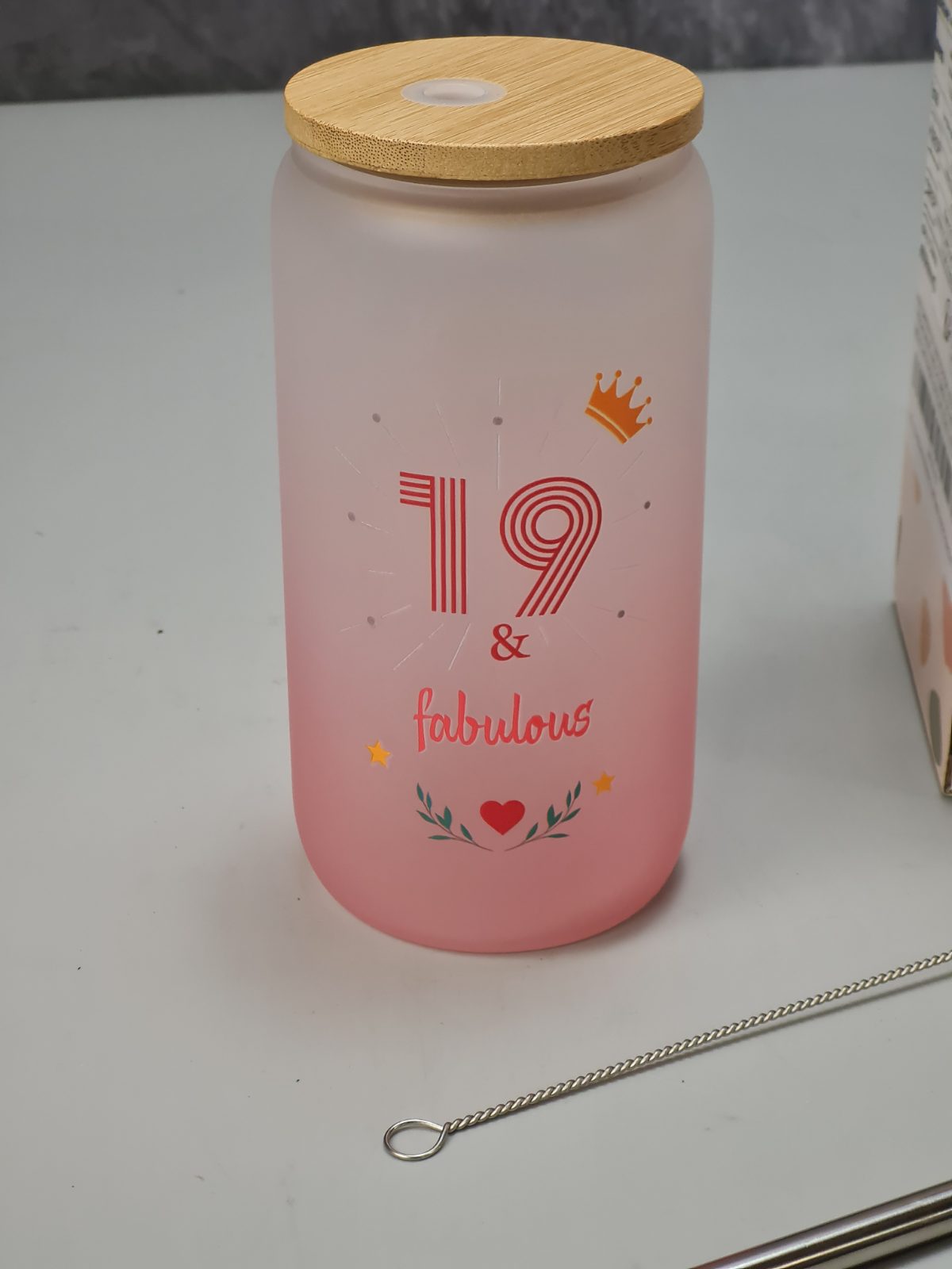 19 & Fabulous Glass Cup Gift Since 2006 — photograph 3