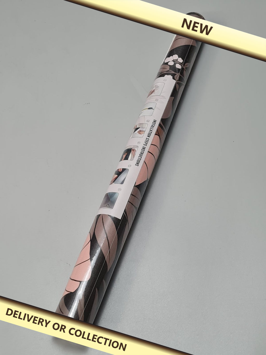 Lily Floral Wallpaper Peel and Stick — photograph 1 — New; auction delivery information shown on image
