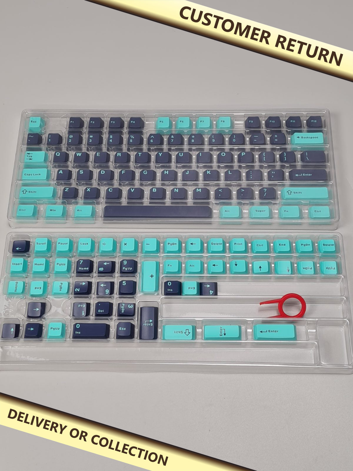 Replacement Keycaps — photograph 1 — Customer return; auction delivery information shown on image