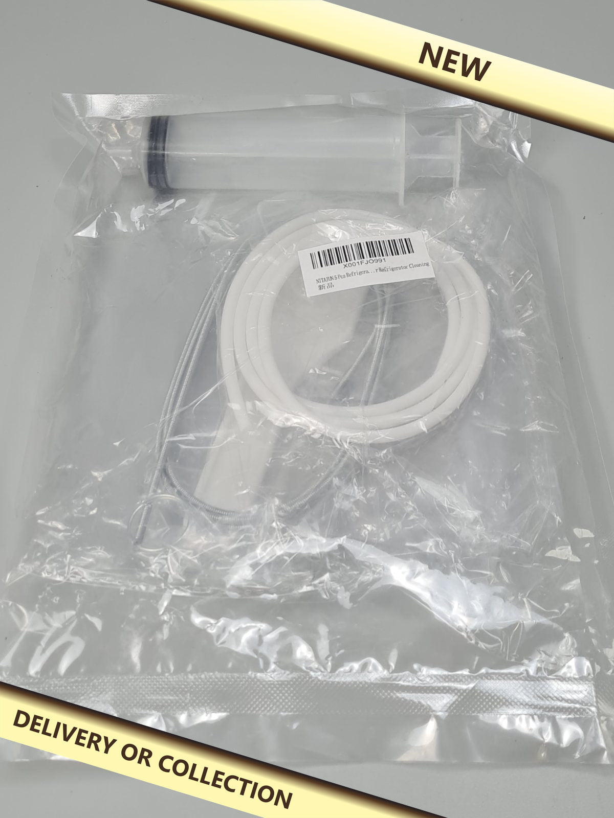 5pcs Refrigerator Drain Cleaning Kit — photograph 1 — New; auction delivery information shown on image