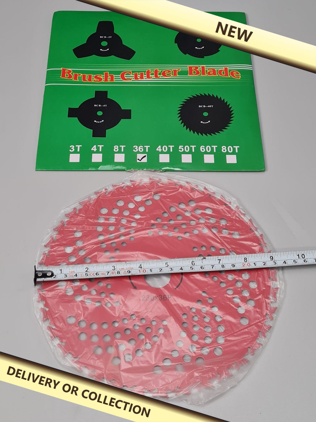 230mm - 36tooth Brush Cutter Blade — photograph 1 — New; auction delivery information shown on image