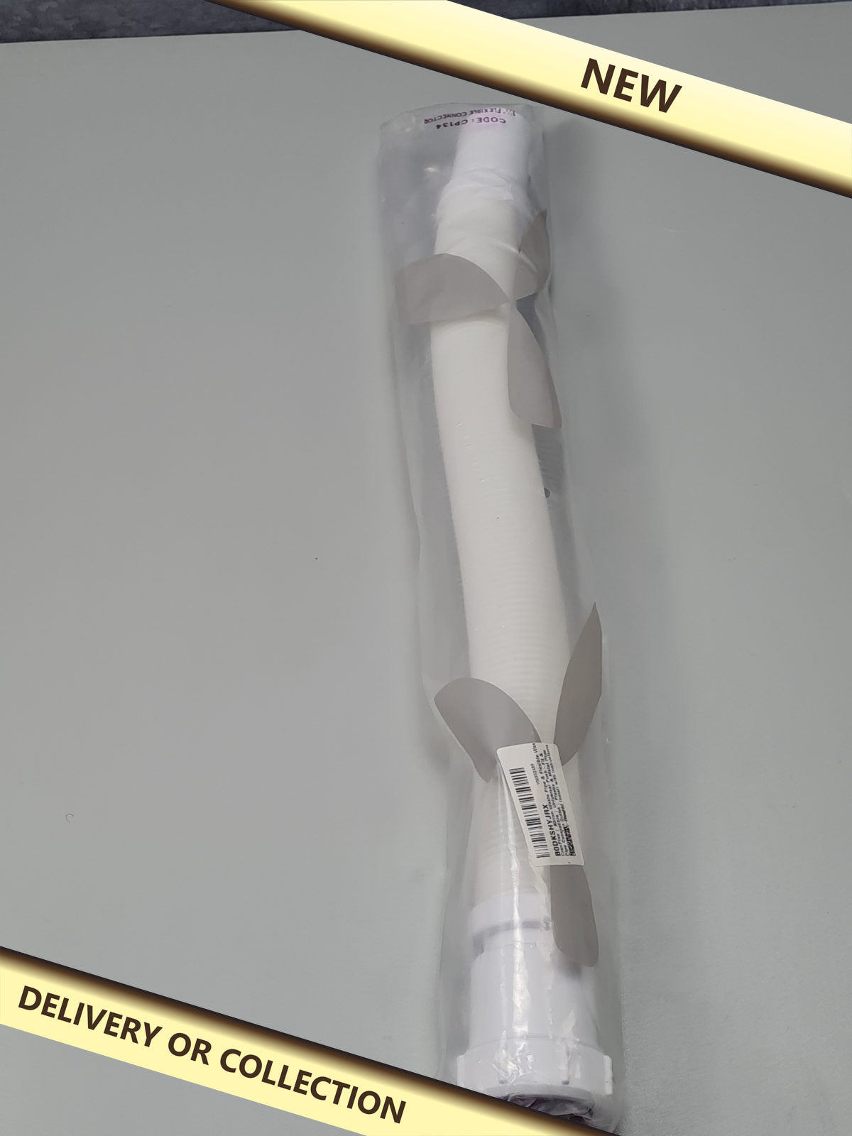 40mm Flexible Waste Pipe Connector CP134 — photograph 1 — New; auction delivery information shown on image