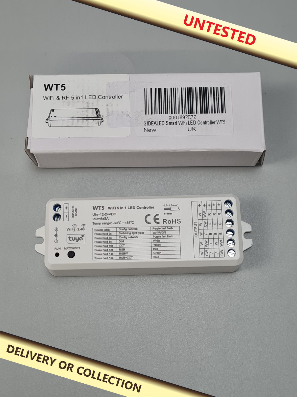 SMART WIFI LED CONTROLLER — photograph 1 — Untested; auction delivery information shown on image