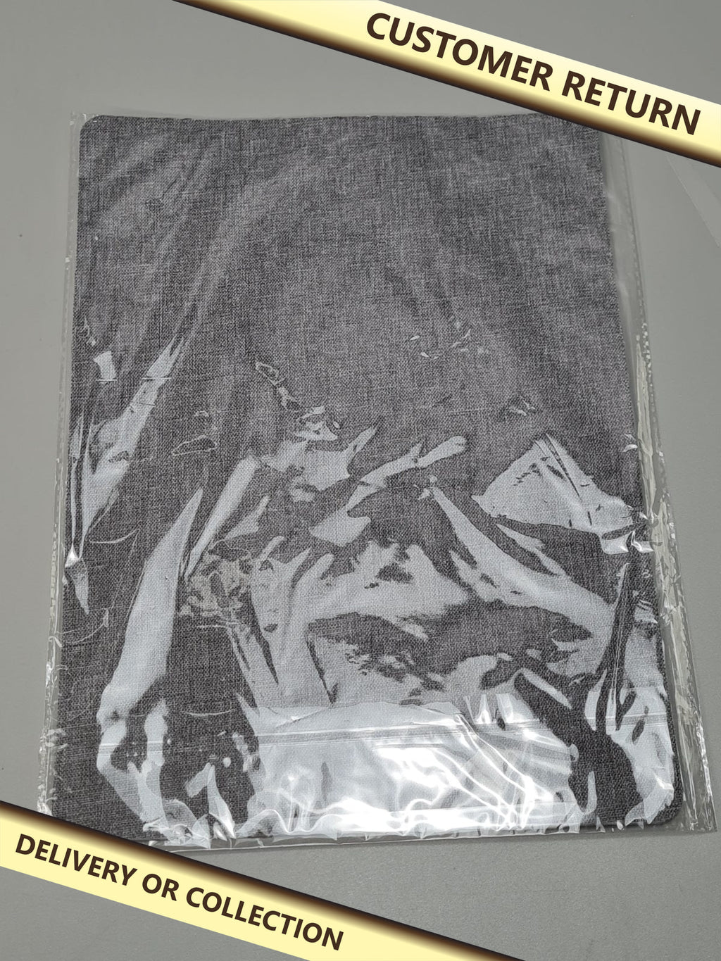 2pcs linen repair patch — photograph 1 — Customer return; auction delivery information shown on image