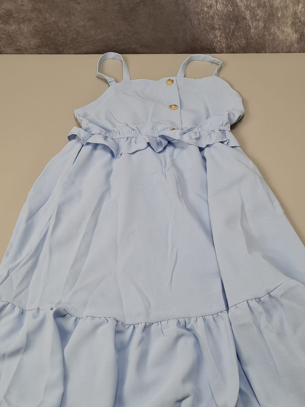 Girls light blue casual dress — photograph 1