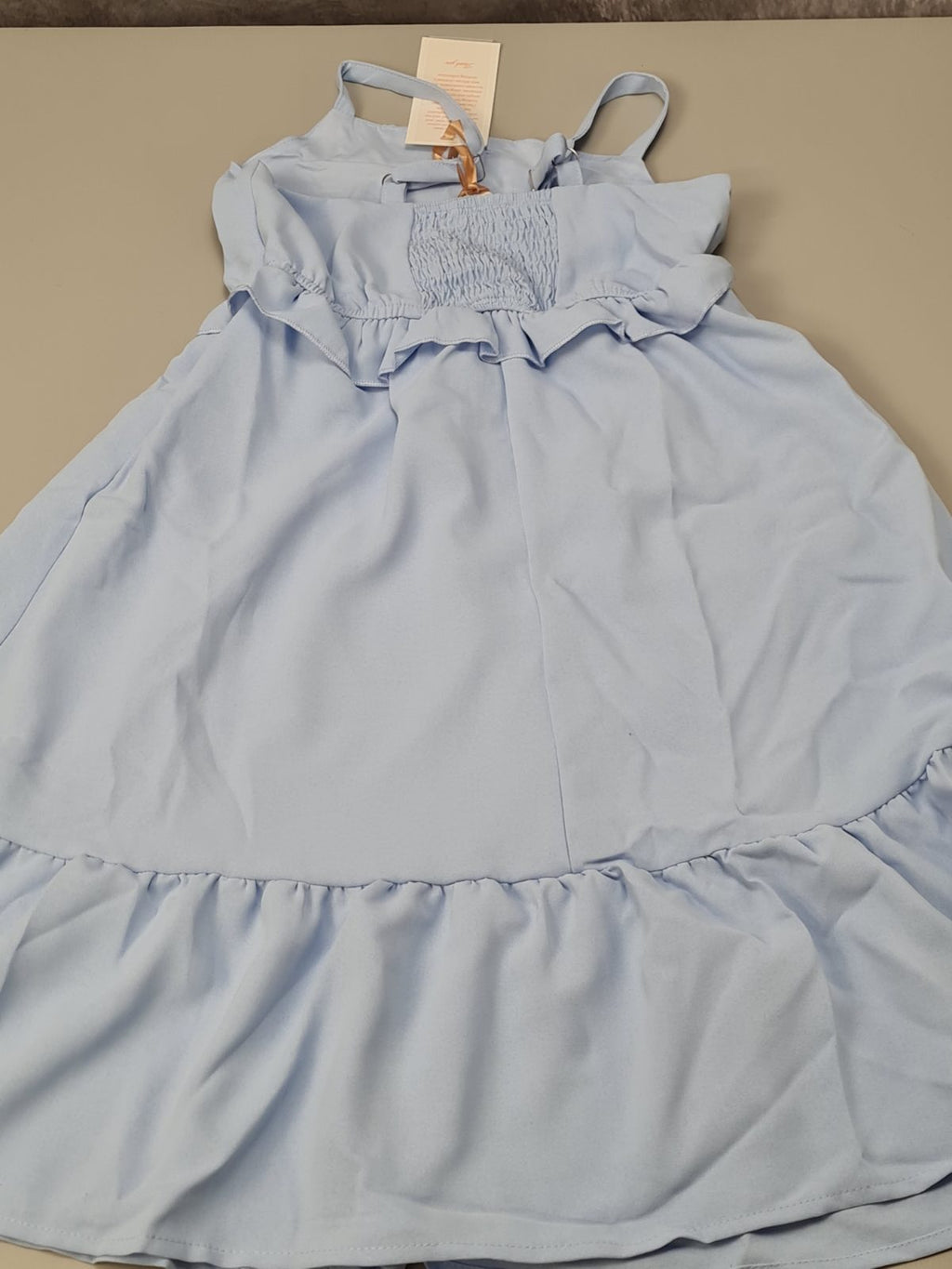 Girls light blue casual dress — photograph 2