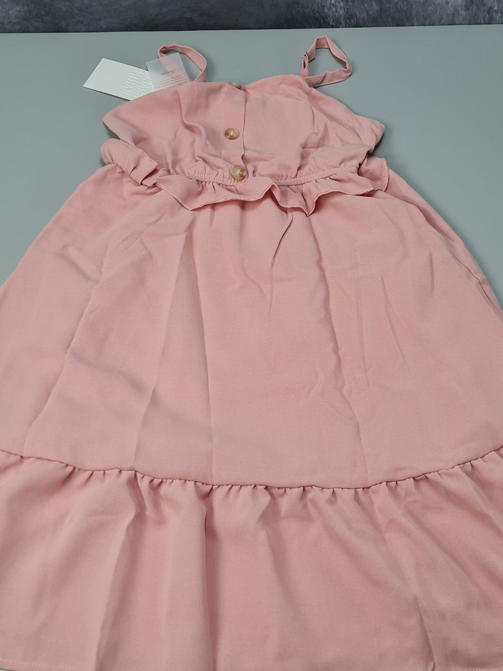 Girls pink casual dress — photograph 1
