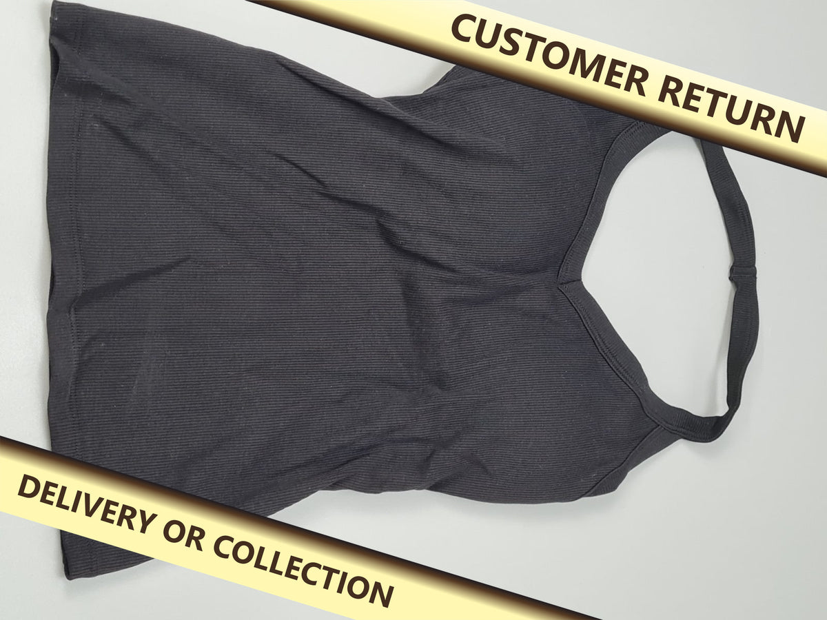 Black Cami Top Size XS — photograph 1 — Customer return; auction delivery information shown on image