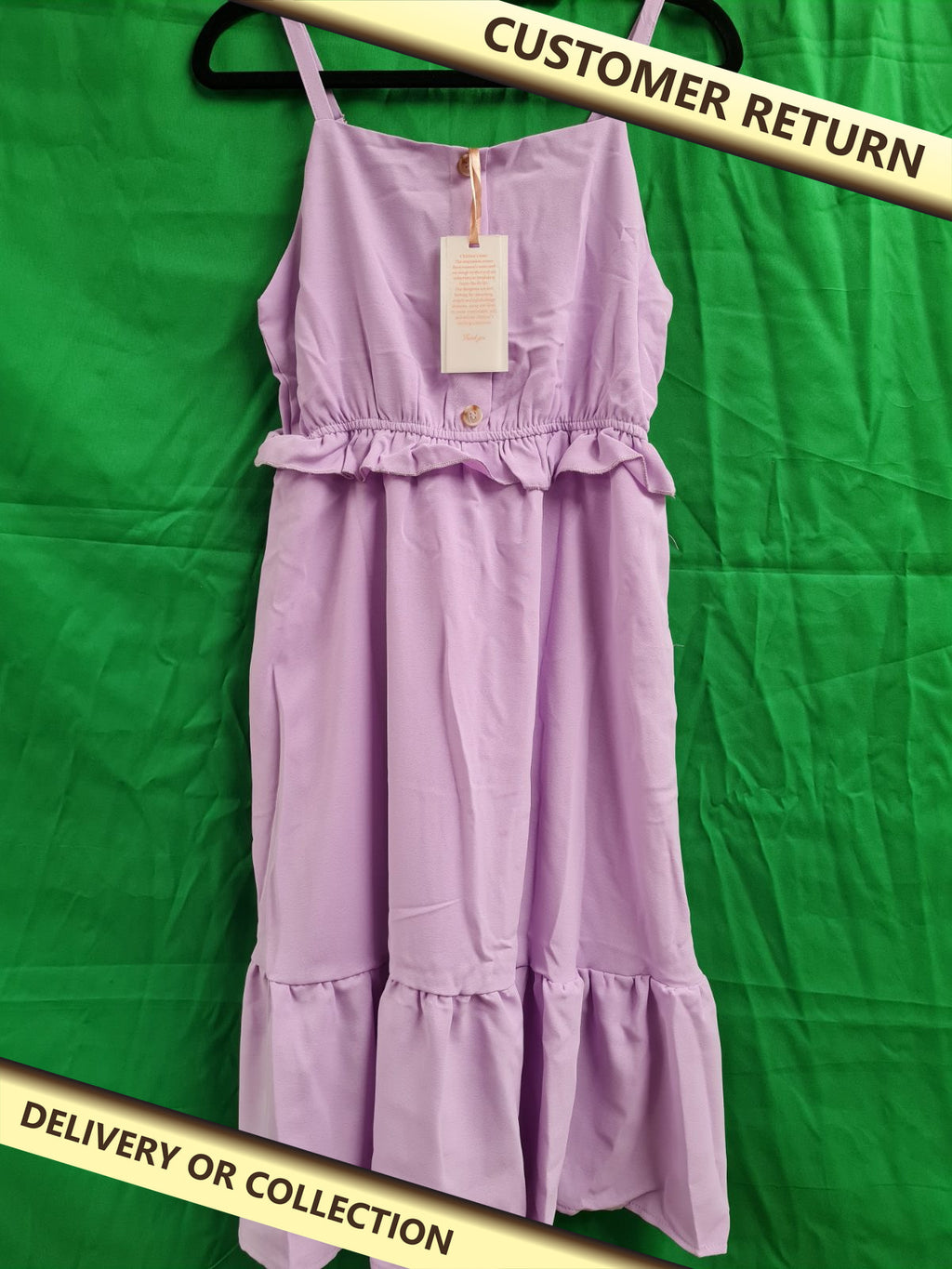 Girl's lilac summer dress size 12 years — photograph 1 — Customer return; auction delivery information shown on image