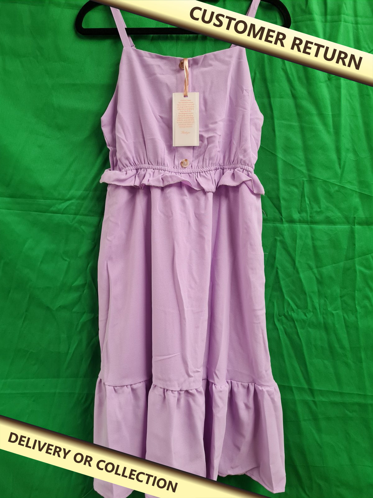 Girl's lilac summer dress size 12 years — photograph 1 — Customer return; auction delivery information shown on image