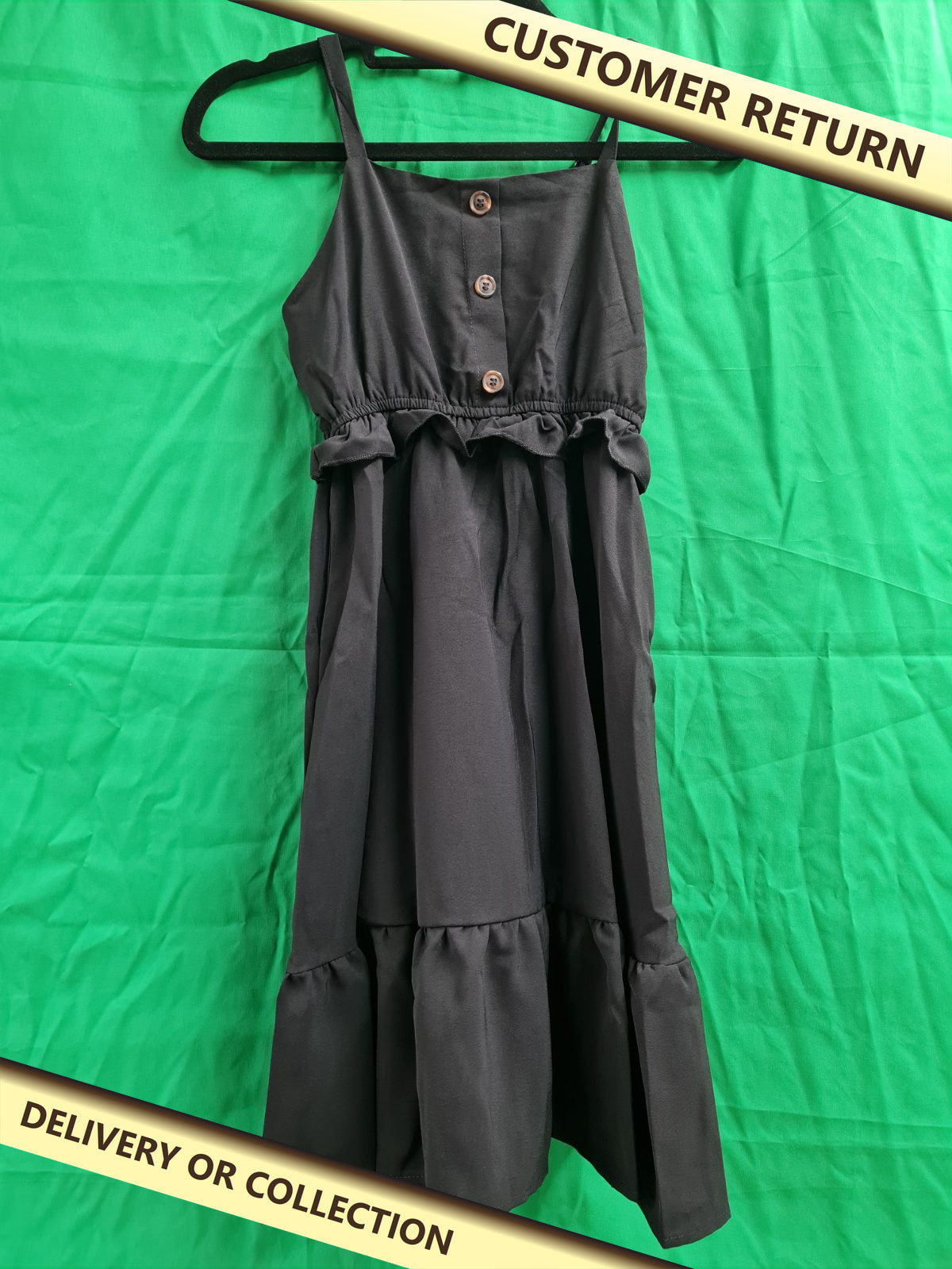 Girl's black casual dress size 7 years — photograph 1 — Customer return; auction delivery information shown on image