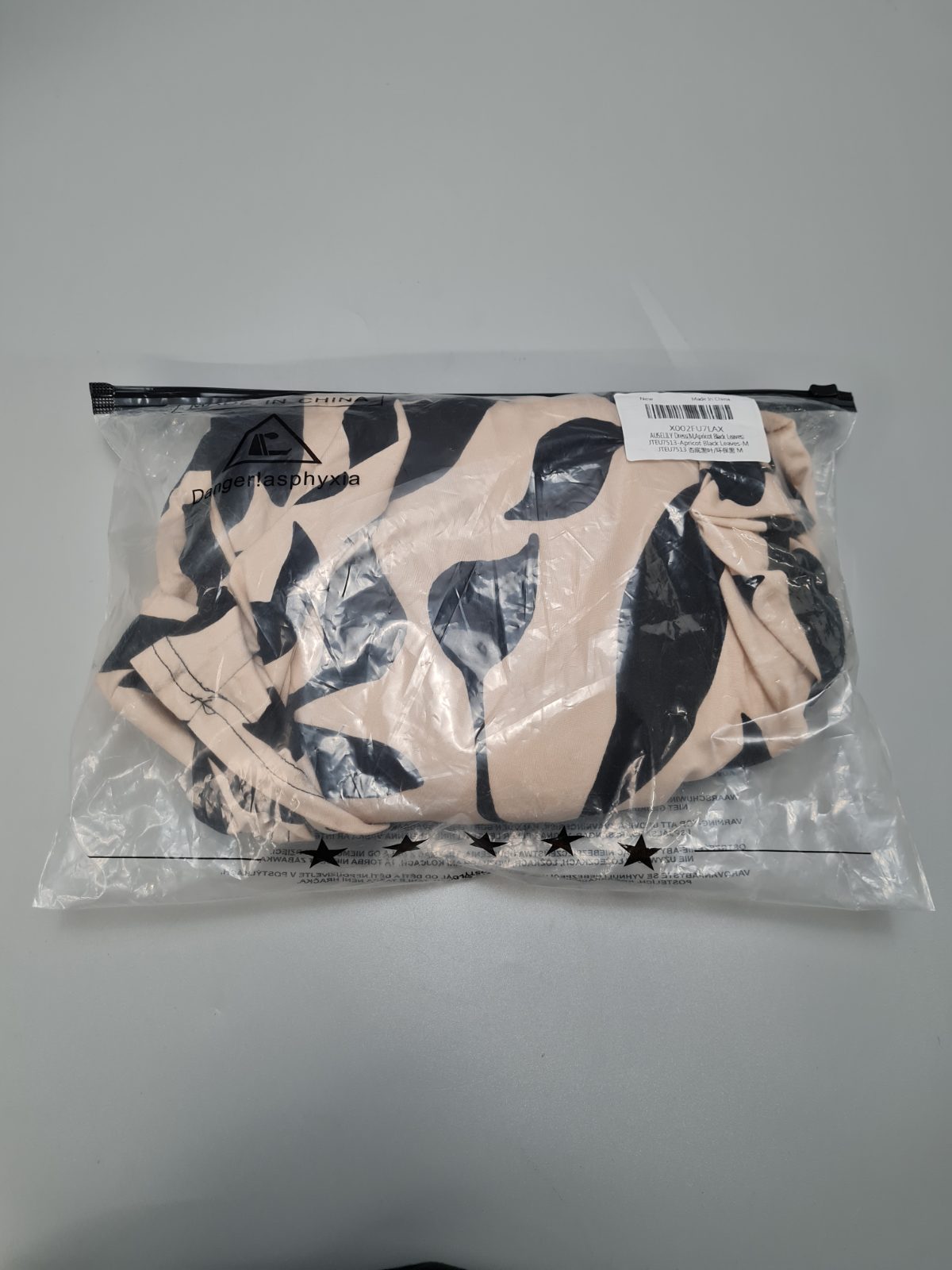 Ladies black and apricot dress size M — photograph 3