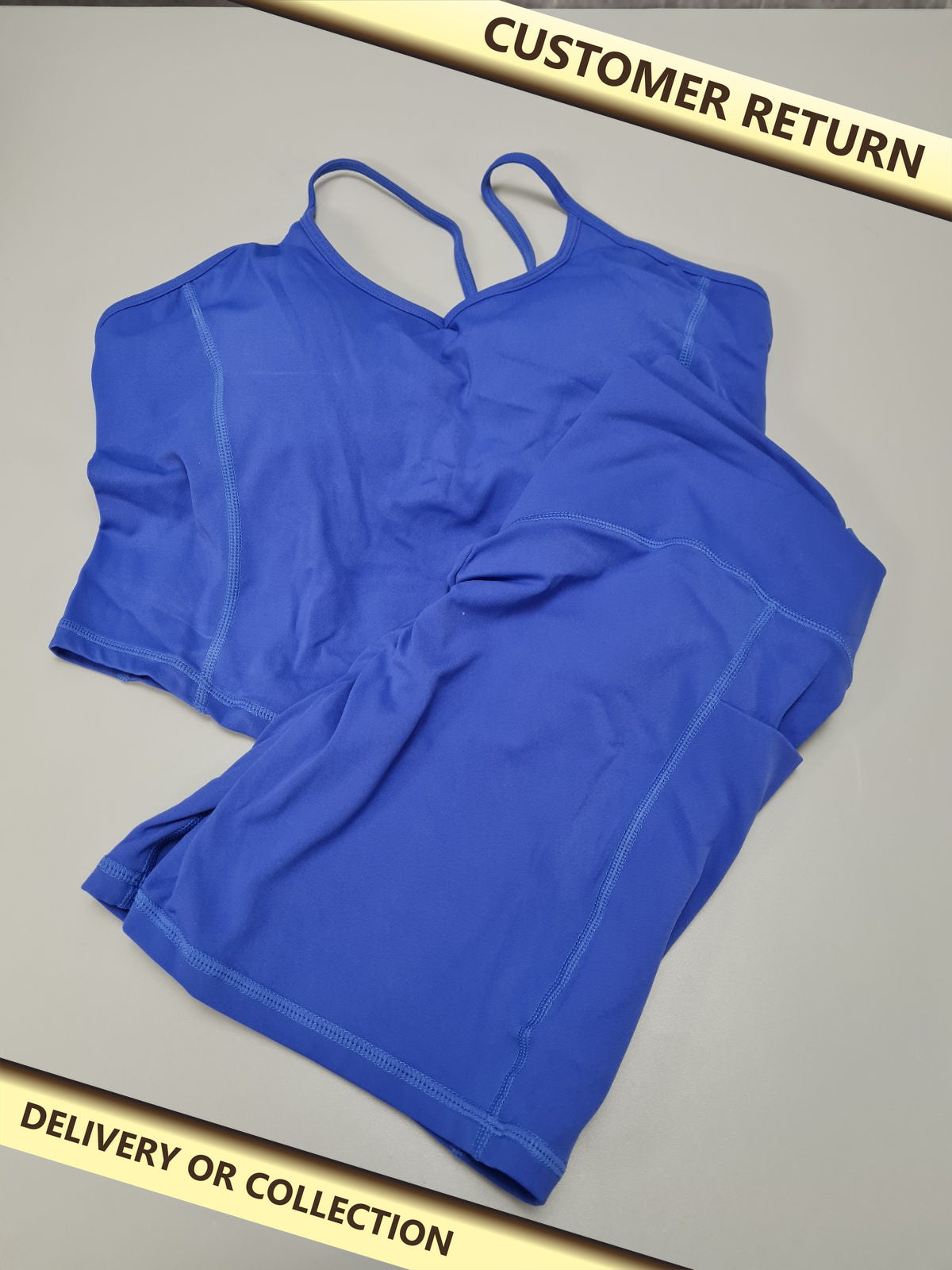 Ladies tank top and short set size M — photograph 1 — Customer return; auction delivery information shown on image