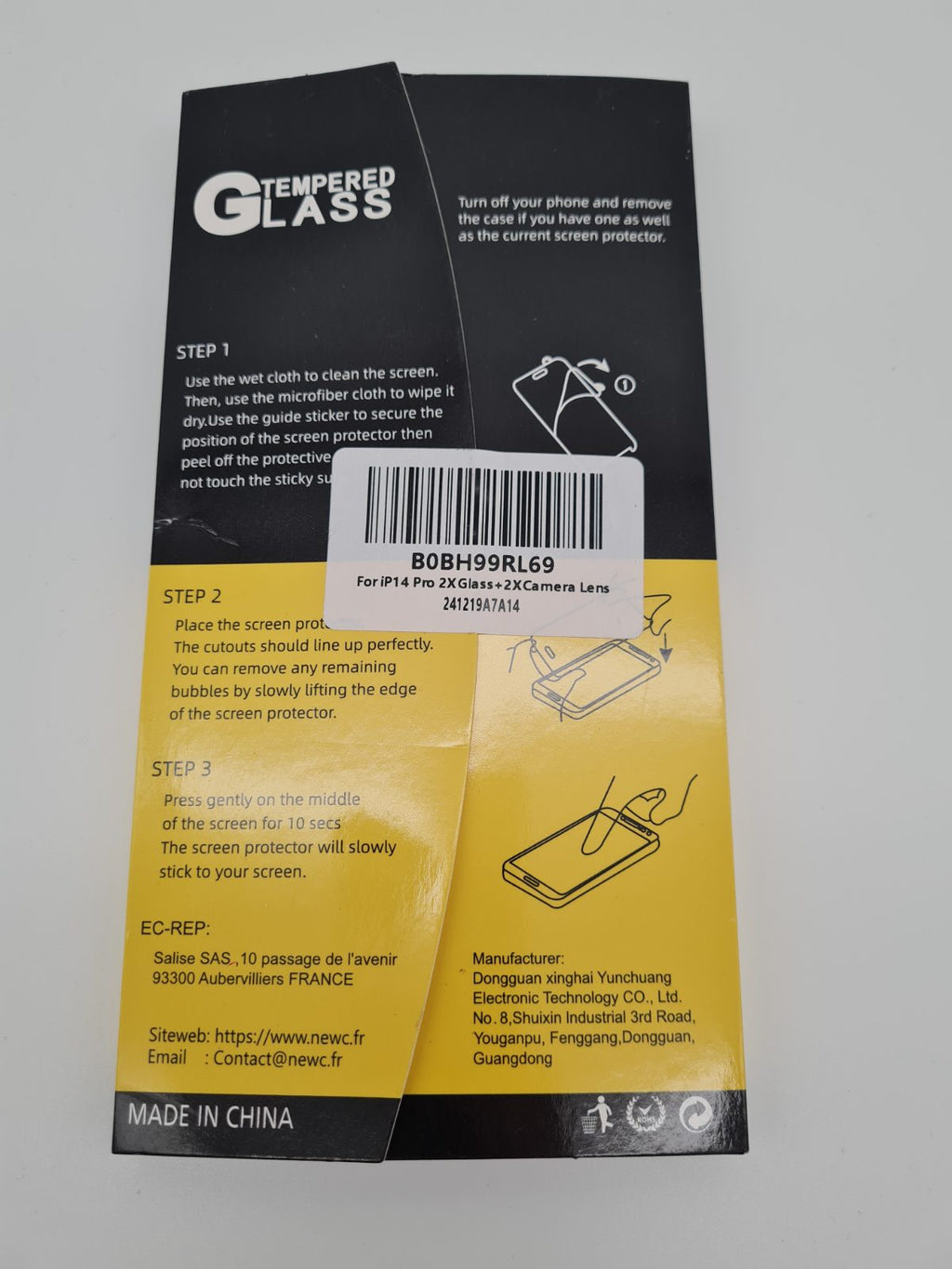 Tempered glass screen protector for Iphone 14 Pro — photograph 2