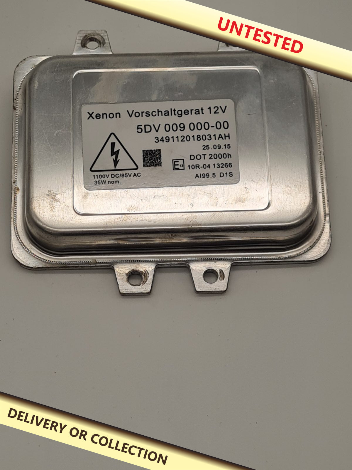 Xenon HID headlight 12v ballast — photograph 1 — Untested; auction delivery information shown on image