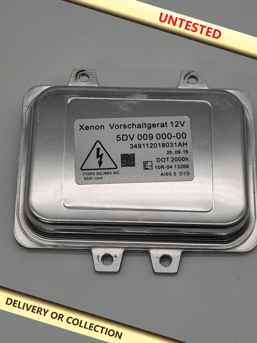 Xenon Headlight ballast 12V — photograph 1 — Untested; auction delivery information shown on image