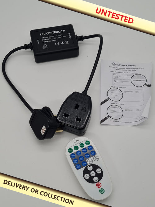 220V LED dimmable controller kit with remote control — photograph 1 — Untested; auction delivery information shown on image