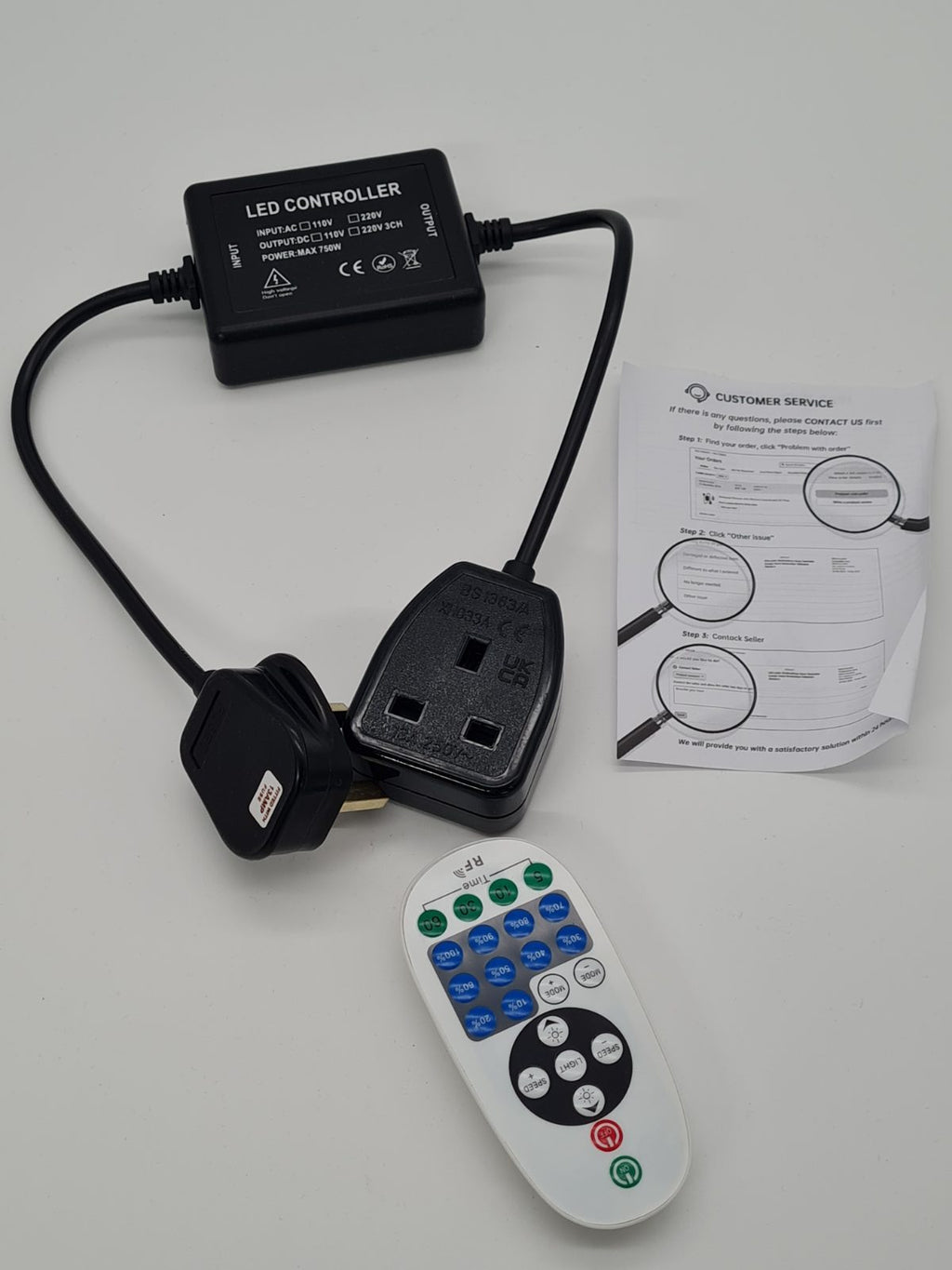 220V LED dimmable controller kit with remote control — photograph 1