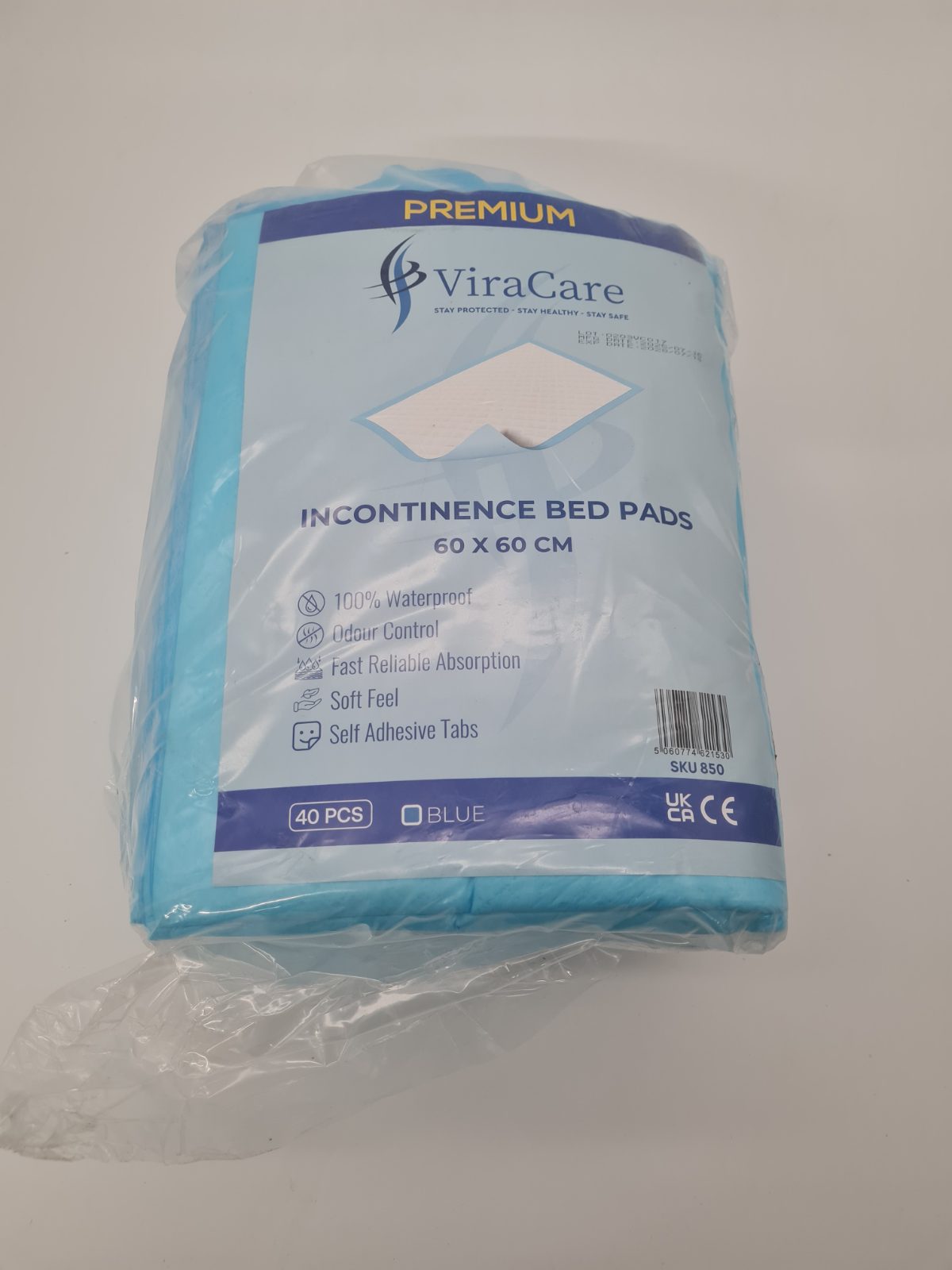 40 pcs Incontinence bed pads 60 x 60 — photograph 1
