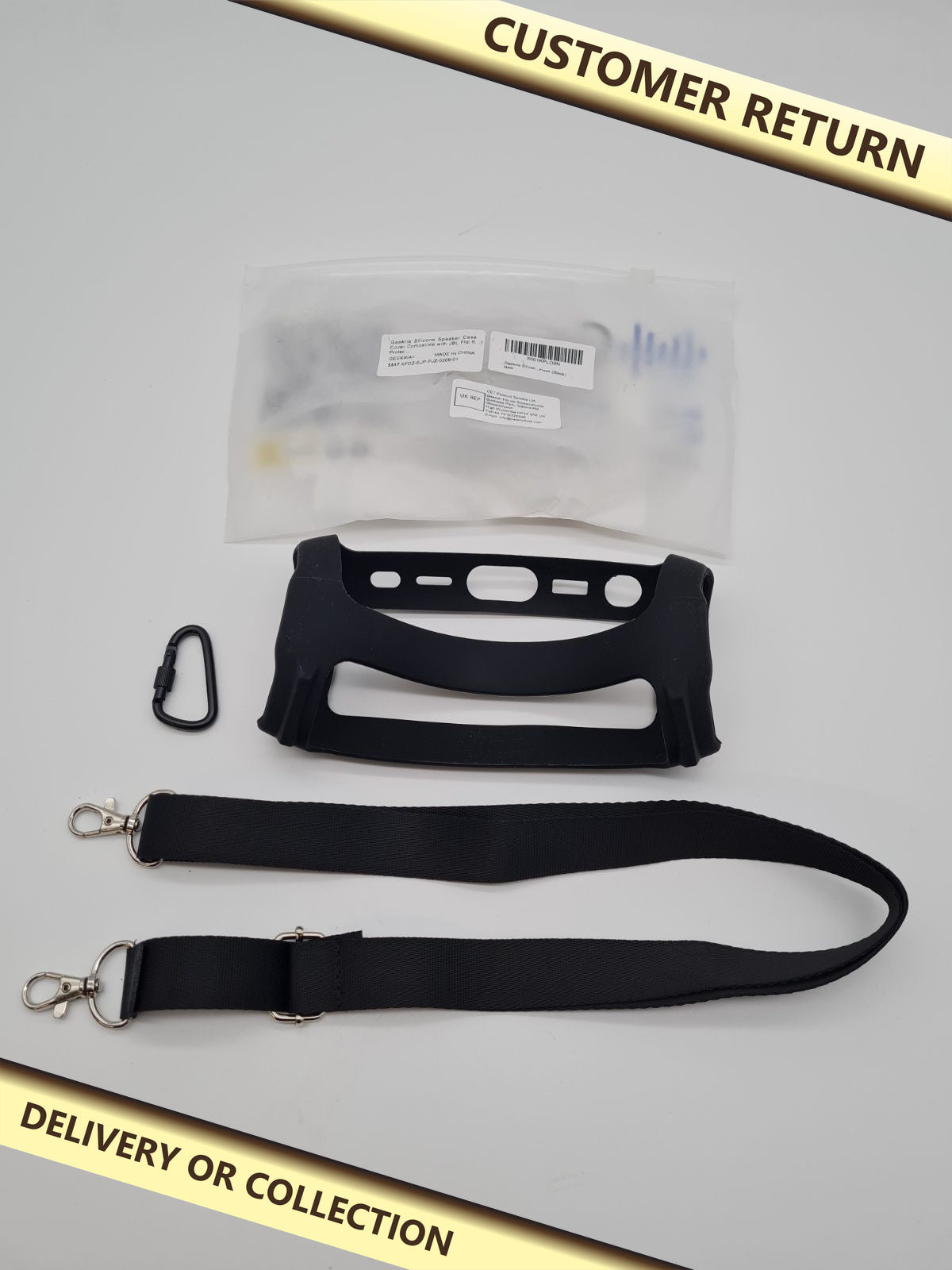 Silicone speaker carry case 5517 XFDZ-EJP-PJZ-0209-01 — photograph 1 — Customer return; auction delivery information shown on image
