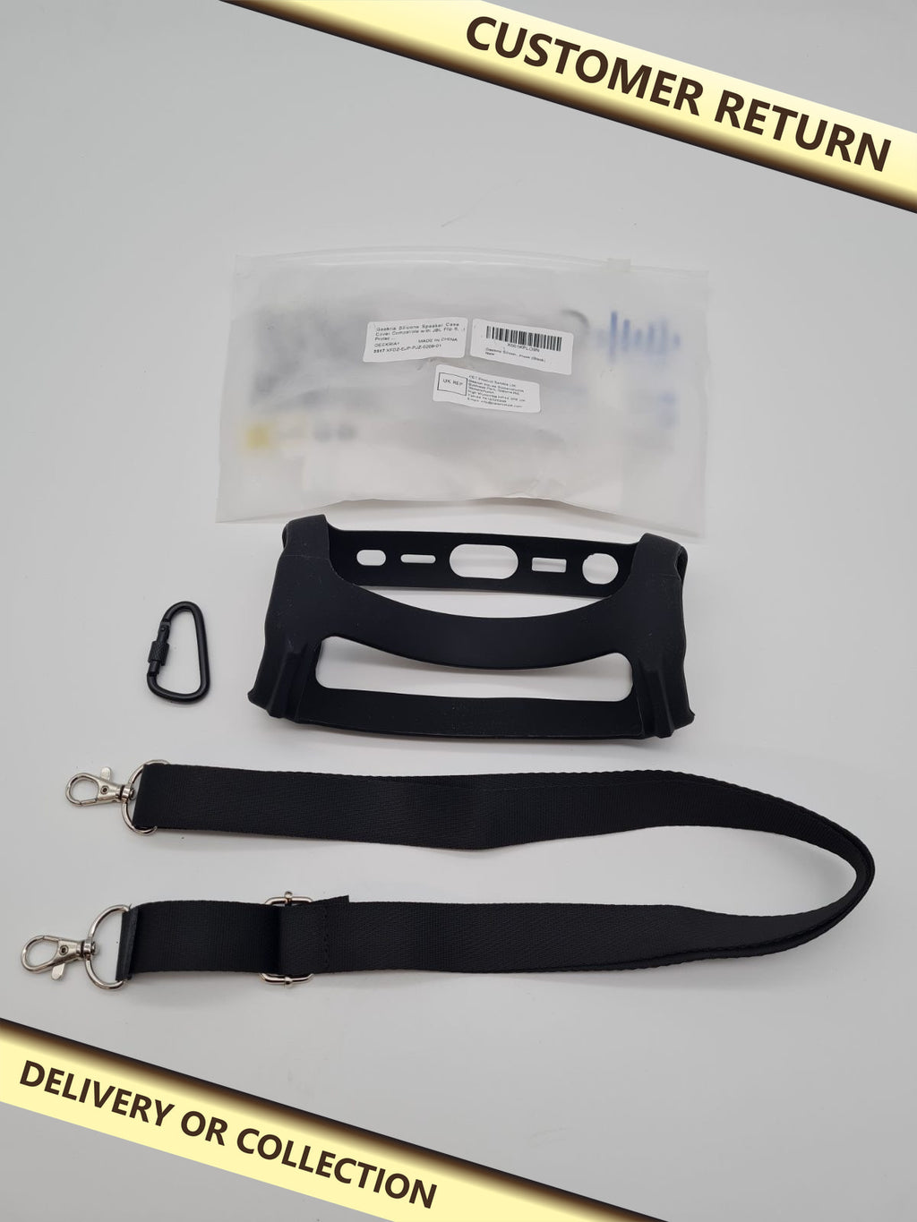Silicone speaker carry case 5517 XFDZ-EJP-PJZ-0209-01 — photograph 1 — Customer return; auction delivery information shown on image