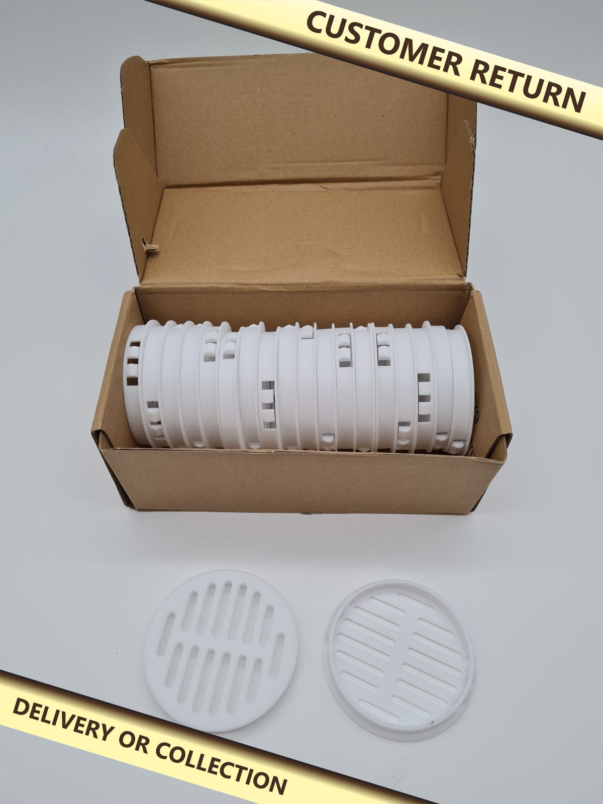 20pcs 80mm Round Wardrobe Air Vent Grilles — photograph 1 — Customer return; auction delivery information shown on image