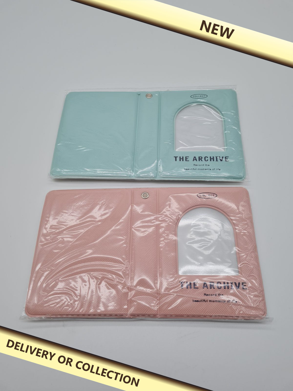 Pair of photo albums with cover windows — photograph 1 — New; auction delivery information shown on image
