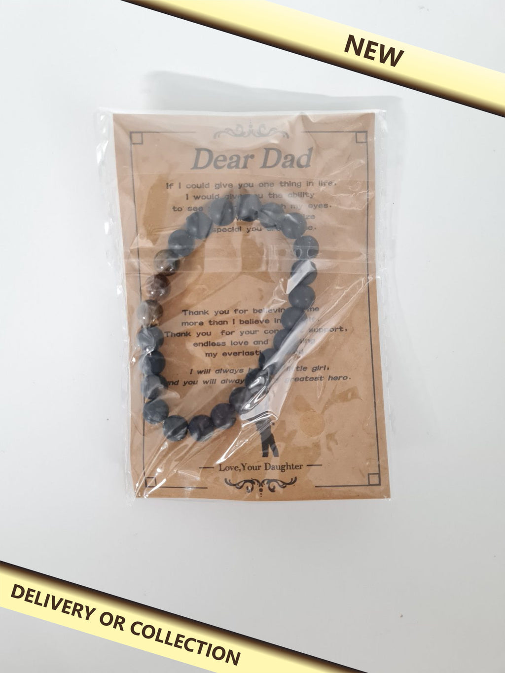 Beaded Dad Gift Bracelet — photograph 1 — New; auction delivery information shown on image