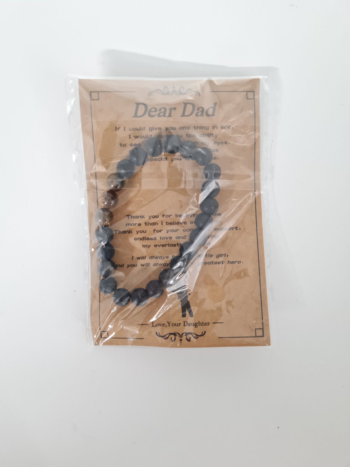 Beaded Dad Gift Bracelet — photograph 1