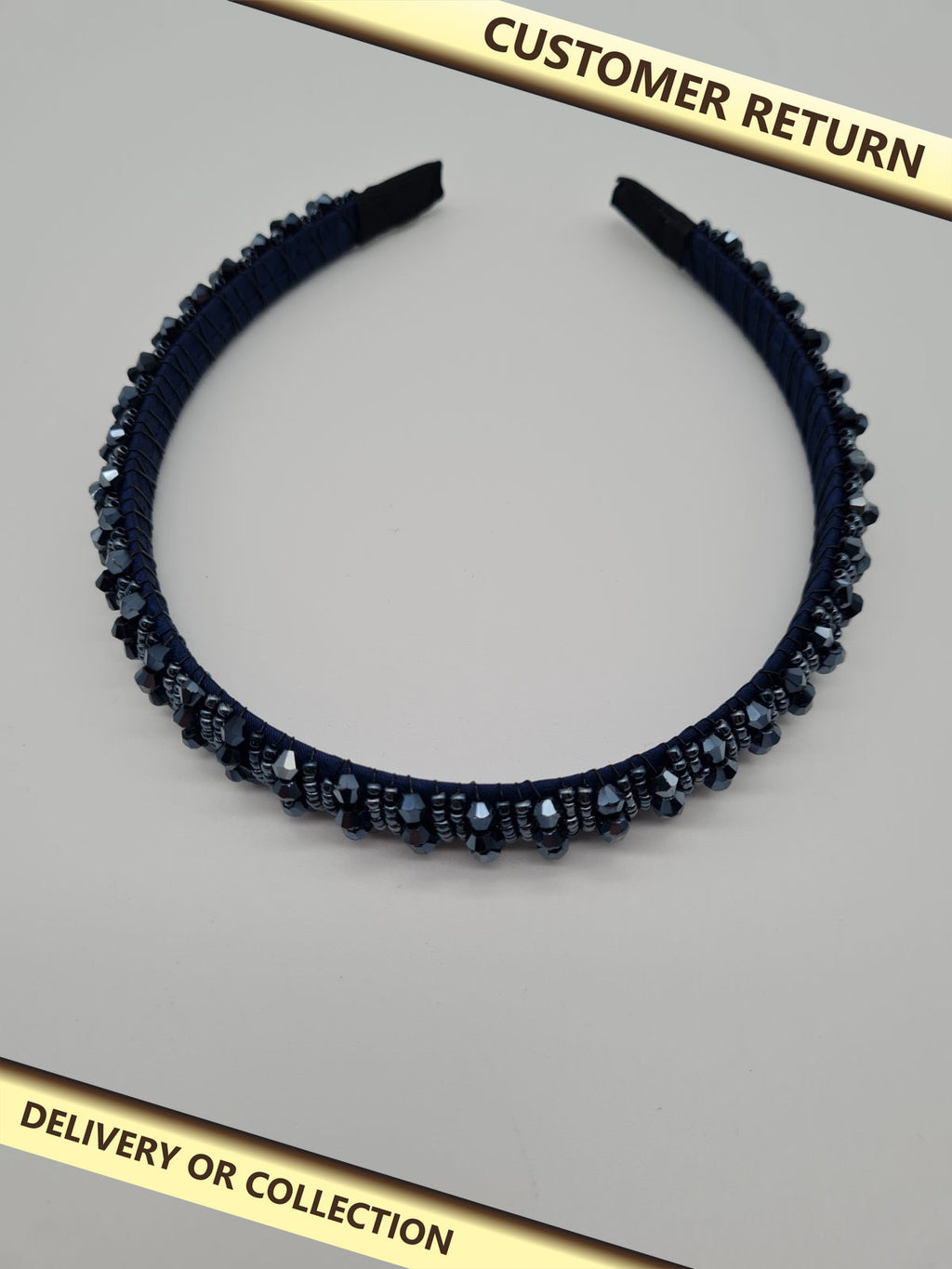 Rhinestone Alice Headband — photograph 1 — Customer return; auction delivery information shown on image