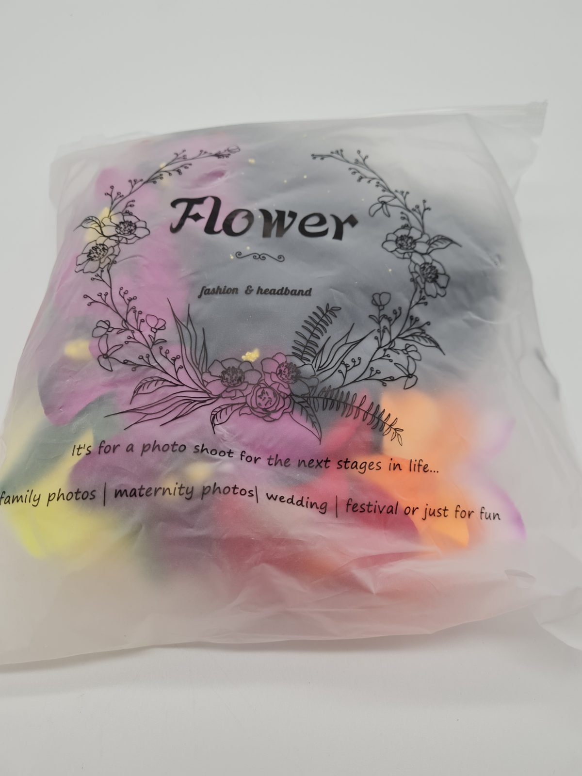 Day of the Dead Floral Headband with Veil — photograph 3