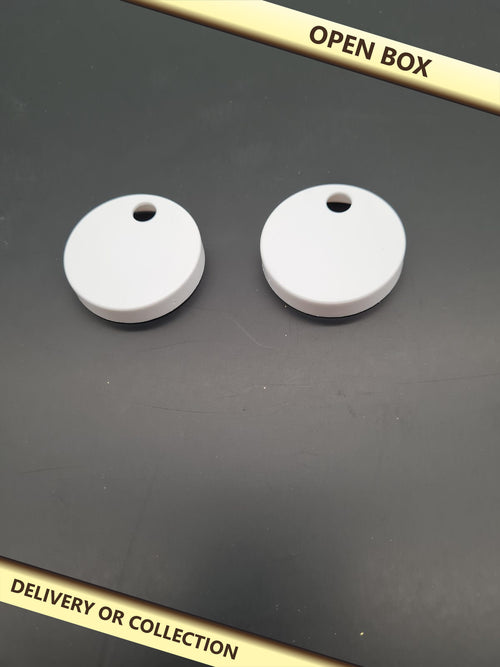 1 Pair of Toilet Seat Hinge Cover Caps — photograph 1 — Open box; auction delivery information shown on image