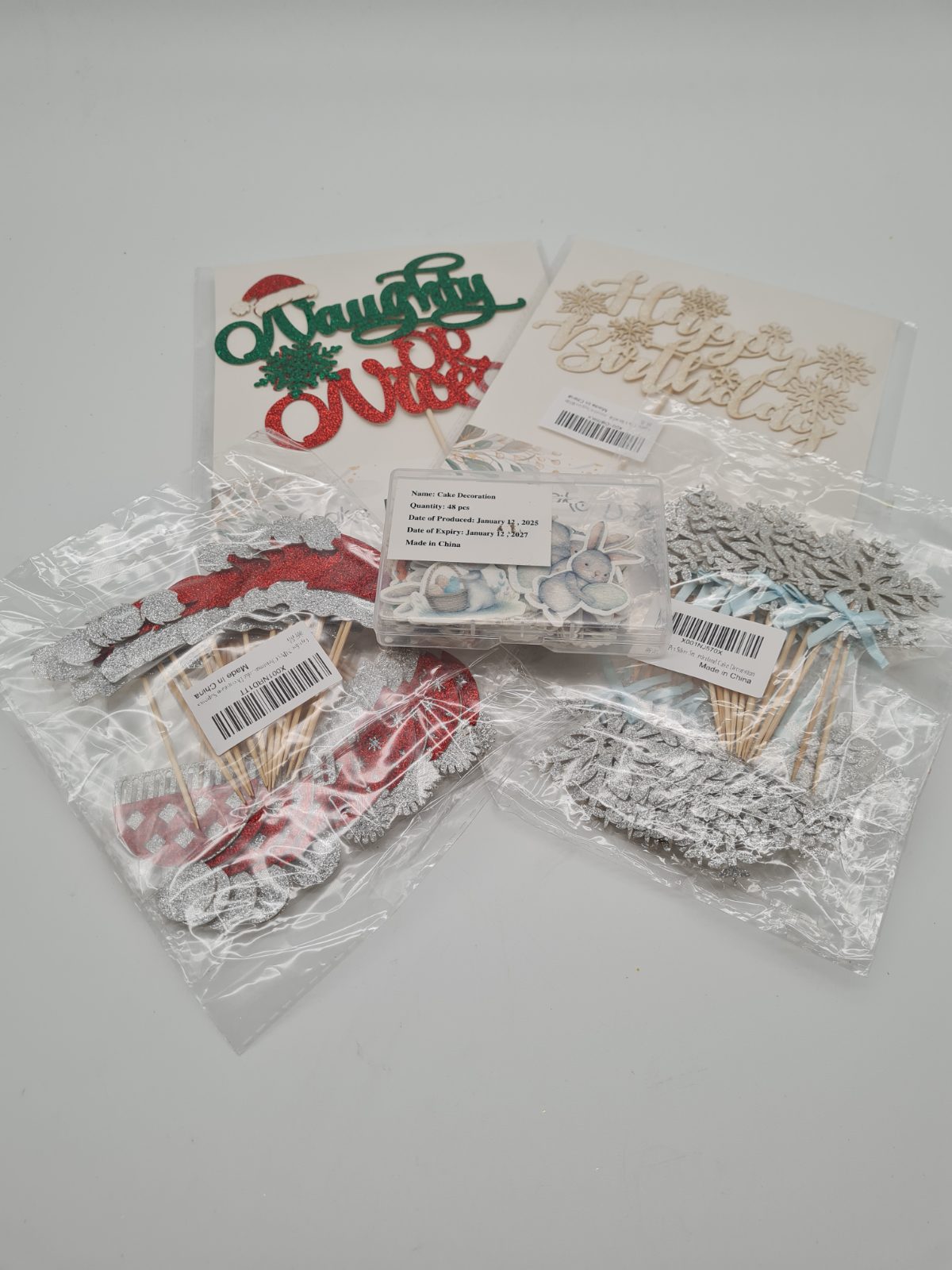 5 pack different cake toppers — photograph 1