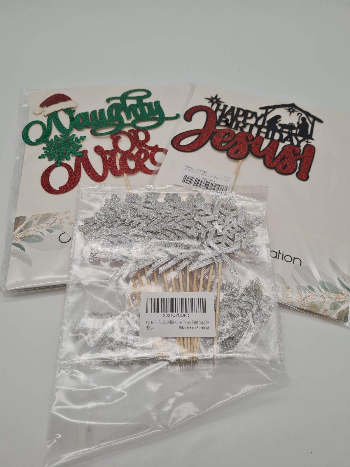 5 packs of different cake toppers — photograph 2