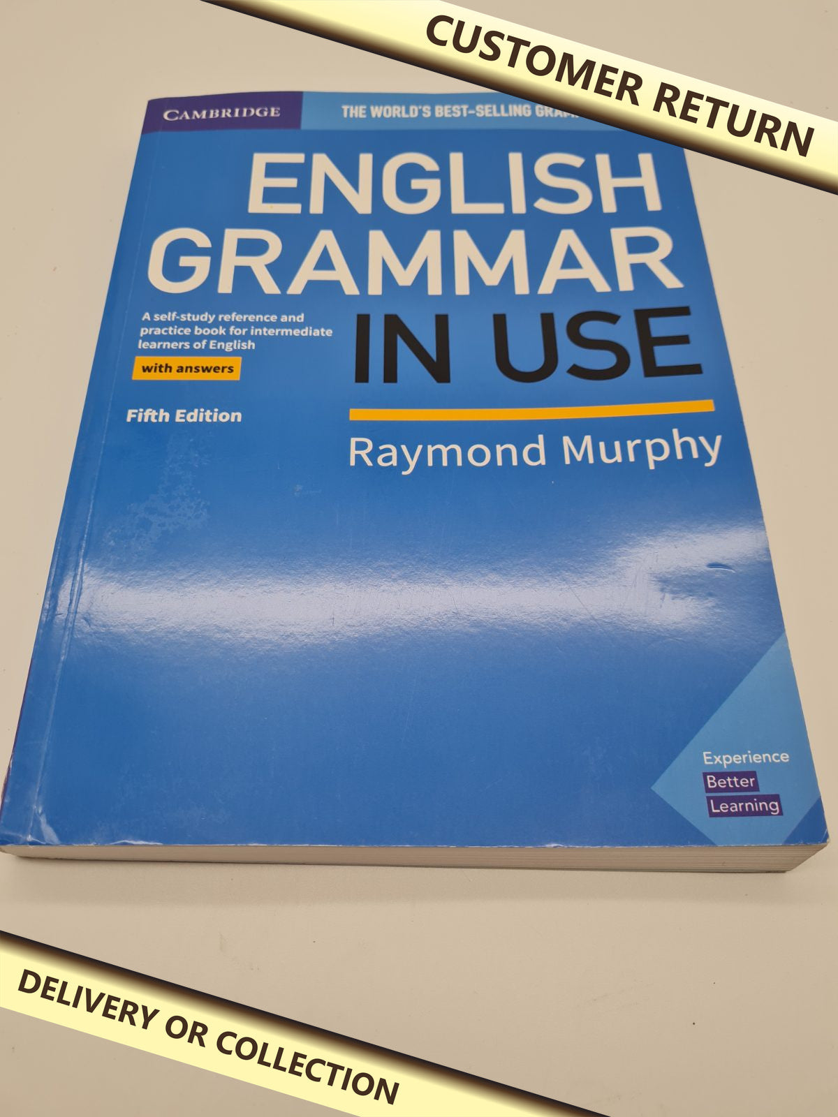 English Grammar in Use Book with Answers — photograph 1 — Customer return; auction delivery information shown on image