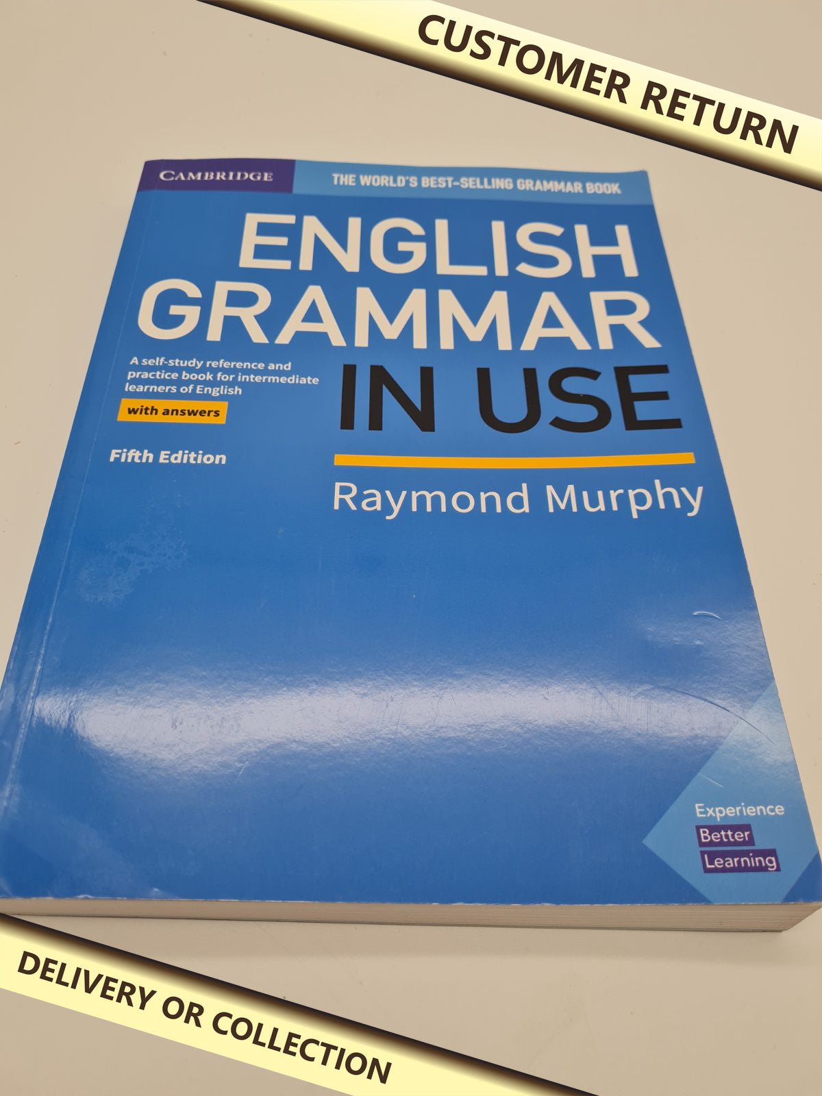 English Grammar in Use Book with Answers — photograph 1 — Customer return; auction delivery information shown on image