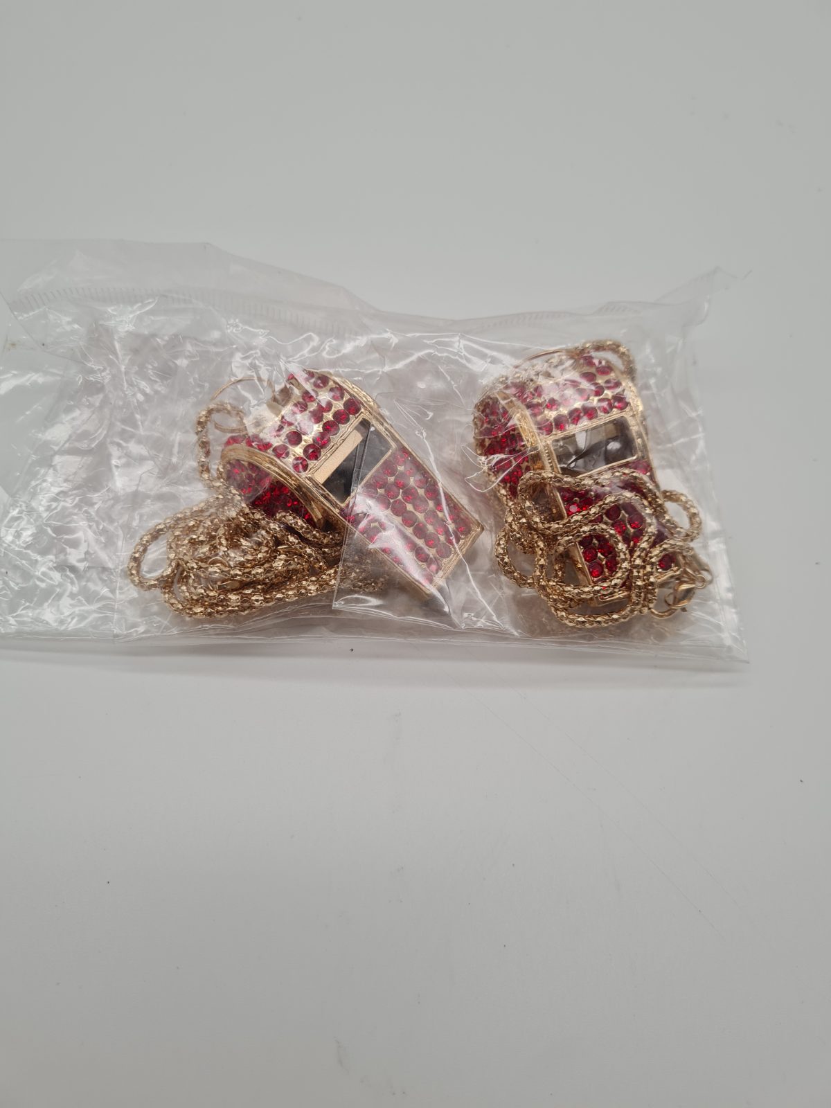 Set of 2 Rhinestone Whistles with Neck Chains — photograph 2